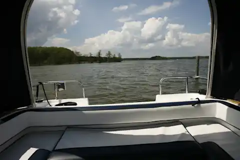 Stern of the motorboat Emma in Spandau