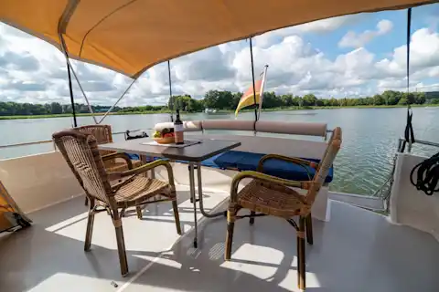 Seating area on the upper deck
