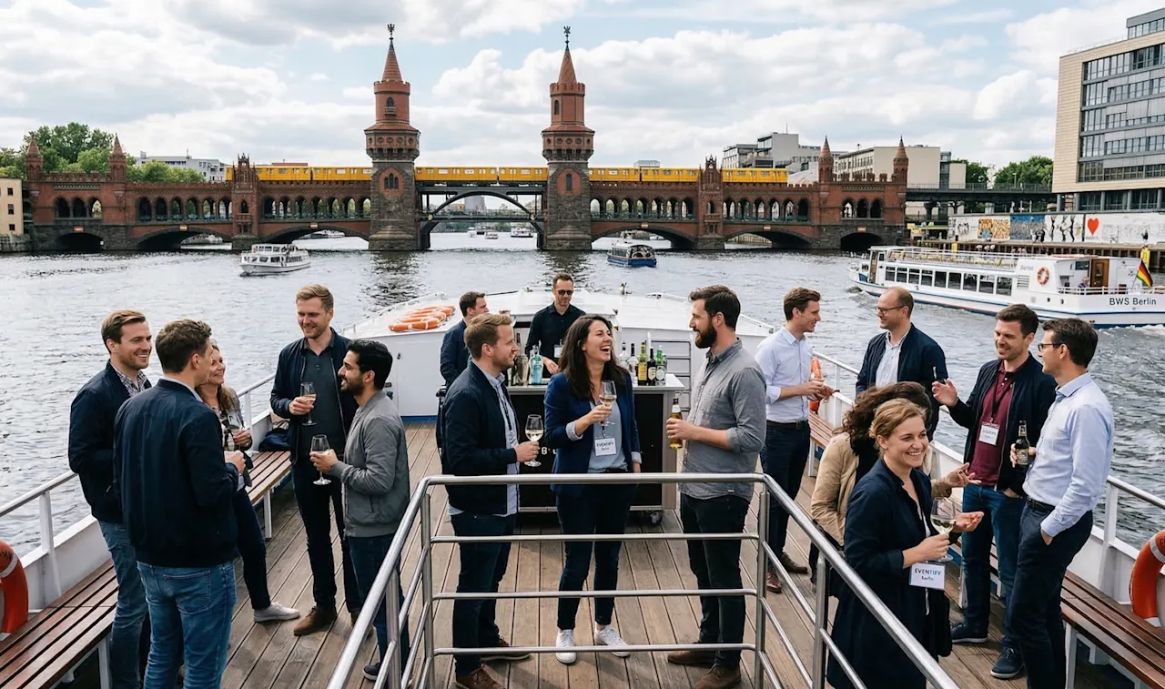 Teamevent auf einem Boot